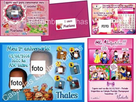 Convites Personalizados Cód. 04 - R$ 1,30 und.
