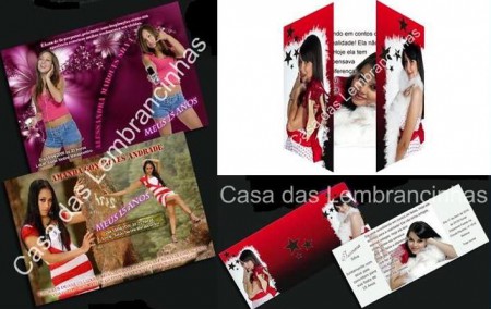 Convites Personalizados 15 Anos - R$ 2,20 und.